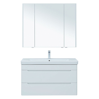 Мебель для ванной Aquanet София 105 белый глянец (2 ящика) Мебель для ванной Aquanet София 105 белый глянец (2 ящика)