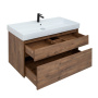 Тумба под раковину Aquanet Nova Lite 100 (SLIM SYNERGY) дуб рустикальный, 2 ящика