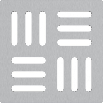 Решетка для cливных трапов из нержавеющей стали 102×102 мм, нержавеющая сталь