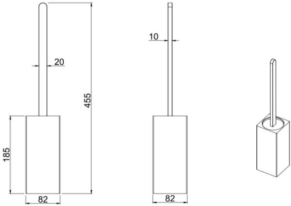 Ершик для унитаза Allen Brau Infinity 6.21009-31 черный матовый Ершик для унитаза Allen Brau Infinity 6.21009-31 черный матовый