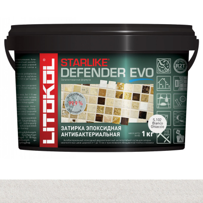 Затирка эпоксидная STARLIKE DEFENDER EVO, S.102 BIANCO GHIACCIO 1кг Затирка эпоксидная STARLIKE DEFENDER EVO, S.102 BIANCO GHIACCIO 1кг
