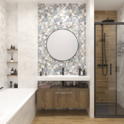 Керамическая плитка Creto Плитка Aura Light Grey W M 31х61 NR Mat 1 Керамическая плитка Creto Плитка Aura Light Grey W M 31х61 NR Mat 1