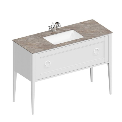 Тумба PLAZA Classic Neo напольная с ящиком 120, белая матовая PL.CN.120.1\WHT.M