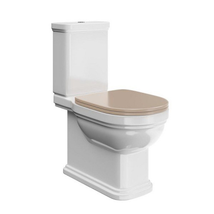 Сиденье POMPEI для напольного унитаза, камео бежевый глянцевое PO.seat.01\CAM