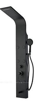 Душевая панель Galaxy Black с гидромассажем и изливом Душевая панель Galaxy Black с гидромассажем и изливом