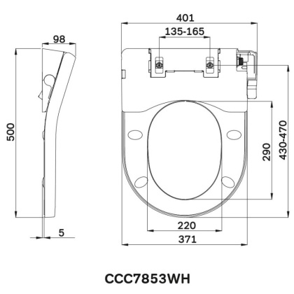 Электронная крышка-биде Clean Care CCC7853WH AM.PM Электронная крышка-биде Clean Care CCC7853WH AM.PM
