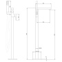 Смеситель ABBER Daheim AF8215W напольный, белый матовый Смеситель ABBER Daheim AF8215W напольный, белый матовый