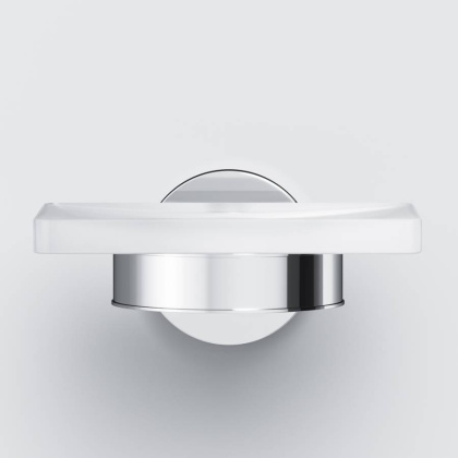 A85A34200 X-Joy, Стеклянная мыльница с настенным держателем, хром A85A34200 X-Joy, Стеклянная мыльница с настенным держателем, хром