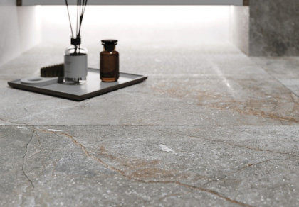 Керамогранит Meissen Keramik Sense серый рельеф ректификат 44,8x89,8 A16669