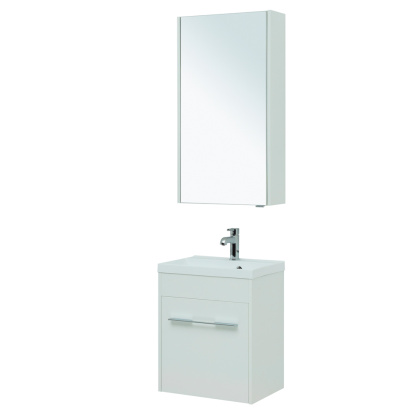 Тумба под раковину Aquanet Августа 50 белый (ручки хром) Тумба под раковину Aquanet Августа 50 белый (ручки хром)