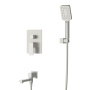 SLIDER-VDSET-GM Душевой комплект встраиваемый с изливом (смеситель, верхний душ, ручной душ со шлангом, излив, штуцер с держателем), оружейная сталь SLIDER-VDSET-GM Душевой комплект встраиваемый с изливом (смеситель, верхний душ, ручной душ со шлангом, излив, штуцер с держателем), оружейная сталь