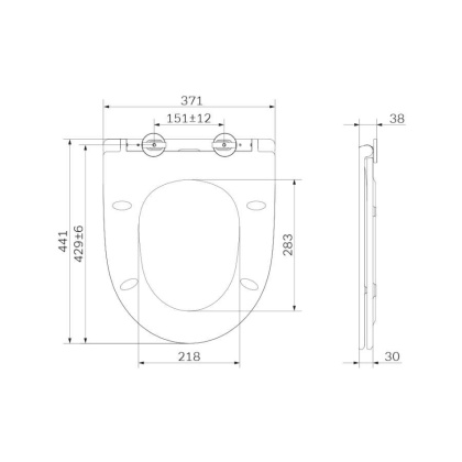 Сиденье для унитаза быстросъемное с микролифт C117853WH Awe Сиденье для унитаза быстросъемное с микролифт C117853WH Awe