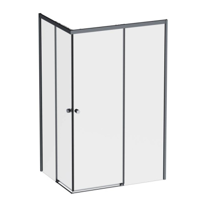W94G-403-12090-BТ Душевое ограждение X-Joy Square Slide 120х90, Черный, прозрачное