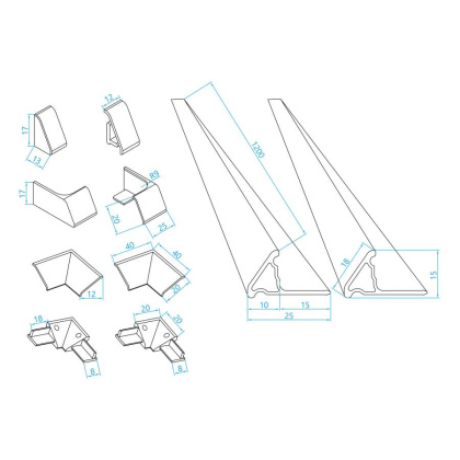 Декоративный бордюр для поддонов RGW B-01, RGW 46270112-01 Декоративный бордюр для поддонов RGW B-01, RGW 46270112-01