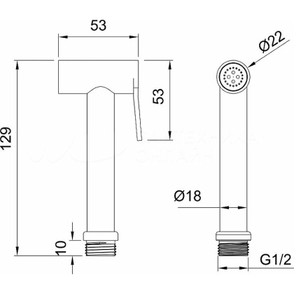 Гигиенический душ Allen Brau Priority 5.31028-31 черный матовый