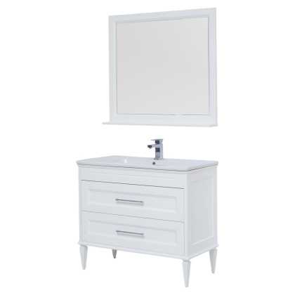 Комплект мебели для ванной Aquanet Бостон М 100 белый матовый Комплект мебели для ванной Aquanet Бостон М 100 белый матовый