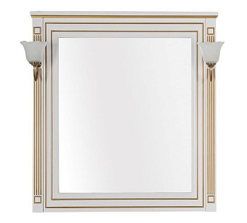 Зеркало Aquanet Паола 90 белый/золото Зеркало Aquanet Паола 90 белый/золото