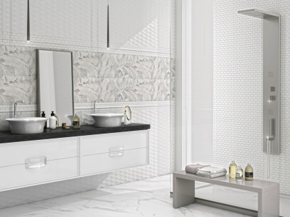 Бордюр SPA033R Турнон белый матовый обрезной 2,5*30*19(уп/27шт), шт
