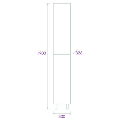 Пенал Onika Милтон 30 напольный, белый, универсальный Пенал Onika Милтон 30 напольный, белый, универсальный