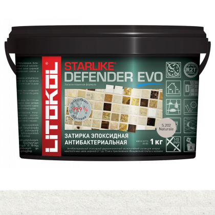 Затирка эпоксидная STARLIKE DEFENDER EVO, S.202 NATURALE 1кг Затирка эпоксидная STARLIKE DEFENDER EVO, S.202 NATURALE 1кг