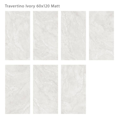 Керамогранит матовый TRAVERTINO IVORY 60x120 MATT, Silk 60х120