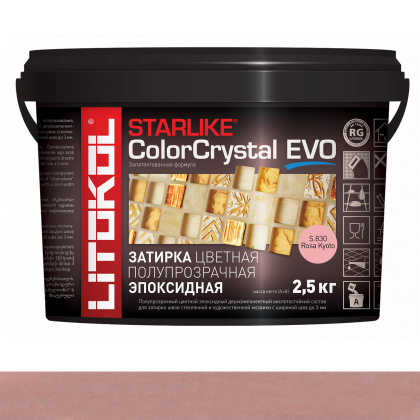 Затирка эпоксидная STARLIKE COLOR CRYSTAL EVO, S.830 Rosa Kyoto 2,5кг Затирка эпоксидная STARLIKE COLOR CRYSTAL EVO, S.830 Rosa Kyoto 2,5кг