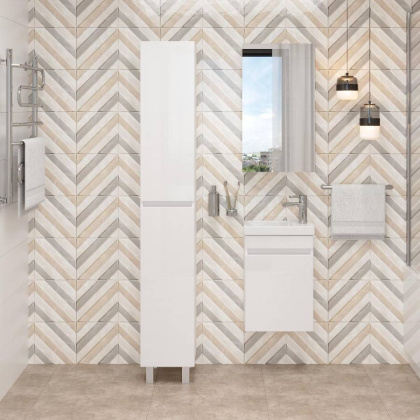 Пенал Onika Милтон 30 напольный, белый, универсальный Пенал Onika Милтон 30 напольный, белый, универсальный