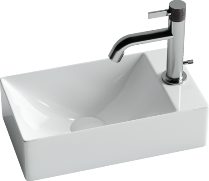 Умывальник подвесной прямоугольный (отверстие под смеситель R) Element 375*215*100мм