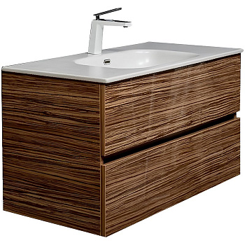 Тумба без раковины Vallessi 100*46cm ZEBRANO 2 полки 837-100-Z Boheme