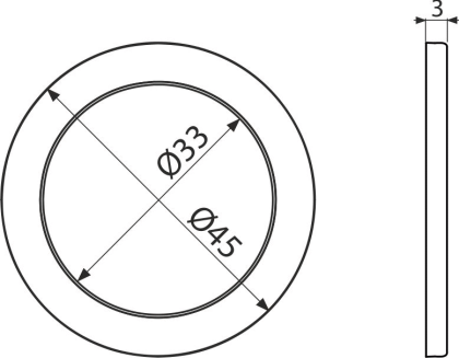 Прокладка состоящая из двух частей 6/4" Прокладка состоящая из двух частей 6/4"