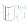 Душевой уголок RGW Classic CL-53 90х90 06095399-11 профиль Хром стекло прозрачное