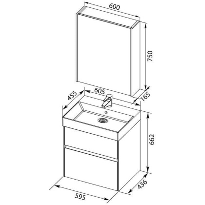Мебель для ванной Aquanet Бруклин 60 белый Мебель для ванной Aquanet Бруклин 60 белый
