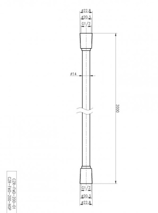 CZR-FMD-180-NOP Гибкий шланг PVC, длина 1,8 м, чёрный матовый CZR-FMD-180-NOP Гибкий шланг PVC, длина 1,8 м, чёрный матовый