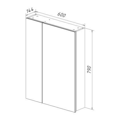 Шкаф зеркальный Lemark UNIVERSAL 60х80см 2-х дверный, цвет корпуса: Белый глянец Шкаф зеркальный Lemark UNIVERSAL 60х80см 2-х дверный, цвет корпуса: Белый глянец