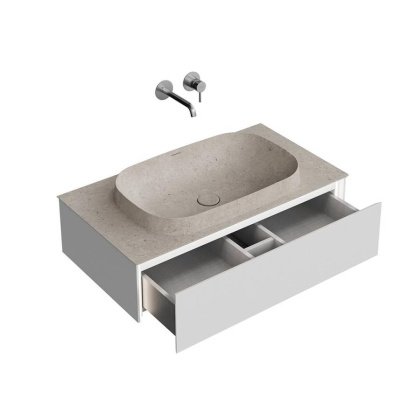 Тумба MAGICA подвесная 90, 1 ящик, утренний серый матовый                       Тумба MAGICA подвесная 90, 1 ящик, утренний серый матовый