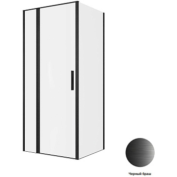 Душевой уголок Allen Brau Priority 90x80 3.31027.BBA + 3.31042.BBA черный браш