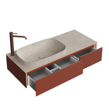 Тумба MAGICA подвесная 120, 2 ящика, венецианский красный матовый                          Тумба MAGICA подвесная 120, 2 ящика, венецианский красный матовый