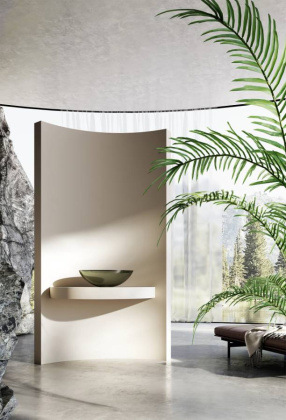 Раковина накладная прозрачная ABBER Kristall AT2802Vesuvian оливковая Раковина накладная прозрачная ABBER Kristall AT2802Vesuvian оливковая