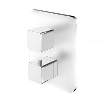 Смеситель термостатический для душа скрытого монтажа OMNIRES PARMA PM7436CRB (хром/белый)