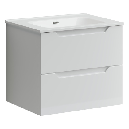 Тумба подвесная SANCOS Norma 2.0 590х450х500, c двумя ящиками оснащенными доводчиками, белый глянец , арт. NR2.060W Тумба подвесная SANCOS Norma 2.0 590х450х500, c двумя ящиками оснащенными доводчиками, белый глянец , арт. NR2.060W