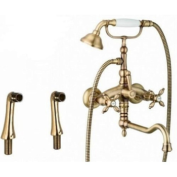 Смеситель ATLANTIS-NOSTALGIA-PBV2-01 Исполнение: Хром, Ручки: Хром 