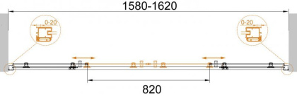 ANIMA-W-BF-2-160-C-Cr Душевая дверь
