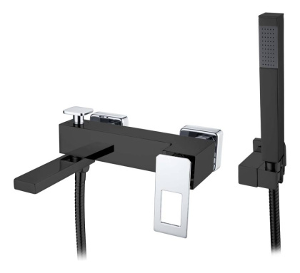 Смеситель для ванны Q BlackChrome_Комплект Смеситель для ванны Q BlackChrome_Комплект