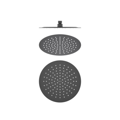 Круглый верхний душ  250*2 мм AQUATEK, матовый черный AQ2073MB 