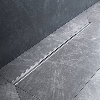 W01SC-S11-080-05SB MasterFlow Трап для душа линейный универс затвор Slim line 80см цвет сталь мат