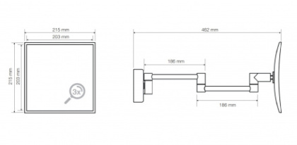 Косметическое зеркало отдельностоящиe 116301212