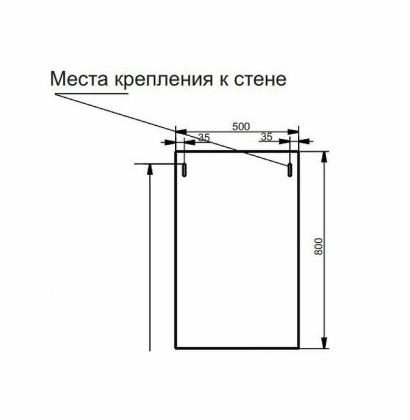 Зеркало Elin (ШхГхВ) 900х20х750