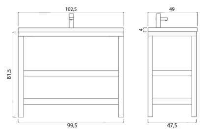 Тумба под раковину Creto Provence Venge 105
