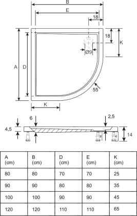 Акриловый душевой поддон Riho Davos 289 120x120 белый R55 + панель DA9700500000000 Акриловый душевой поддон Riho Davos 289 120x120 белый R55 + панель DA9700500000000