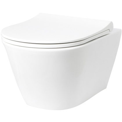 Унитаз подвесной безободковый Creto Logan L3 белый 1003-001-L3W